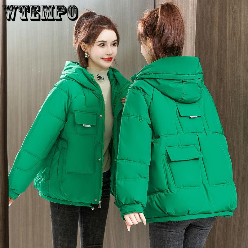 Winter Large Size Thin Thickened Bread Clothing Short Down Cotton Jacket Cotton Clothing Female Small Person Jacket