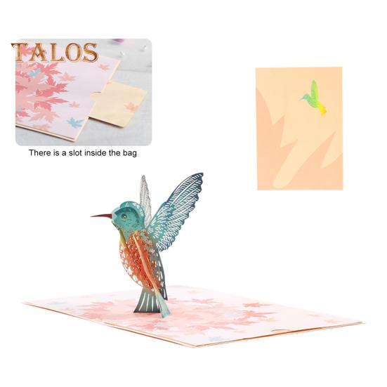 Открытка на день рождения с колибри, сделанная своими руками, объемная открытка с птицей и цветком, 3D-открытка на День матери, годовщина, День святого Валентина, поздравительная открытка для женщин