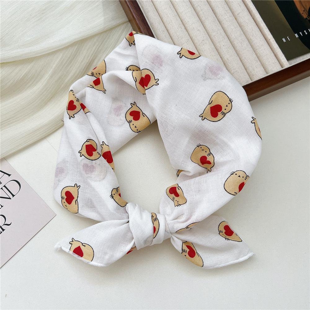 Маленький квадратный шарф из хлопка и льна, шелковый шарф, женский, весна и осень, новый стиль, художественный и универсальный, модный, темпераментный шарф-повязка на голову