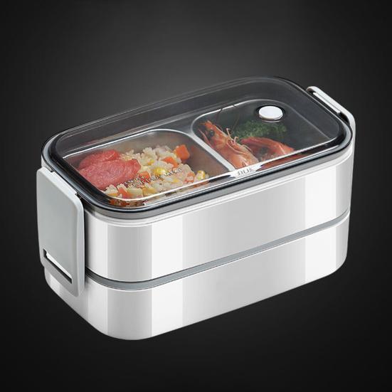 Контейнер для обеда. Безопасный для микроволновой печи, двухслойный, большой емкости. Решетки без бисфенола А. Бенто. Контейнер для хранения продуктов питания.