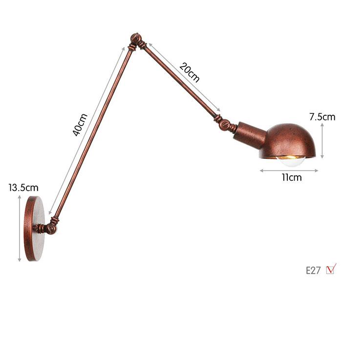 Loft Industrial Adjustable Long Swing Arm Wall Lamp Fixture Vintage Edison Bulb Wandlamp Lamparas De Pared Lights Lampen Sconce