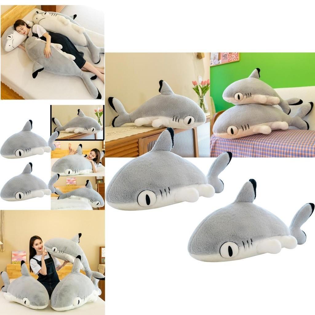 Милая плюшевая игрушка-подушка в виде кота-акулы для детей, мягкая и приятная на ощупь, идеально подходит для обнимашек перед сном! Доступные размеры 70см-150см