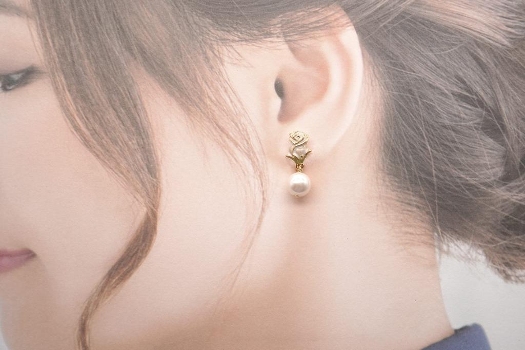 Аксессуары Серьги Розовые жемчужные бусины Белые 8 мм Цветок ручной работы Милые покачивающиеся и жемчужные бусины [Розово-белые]