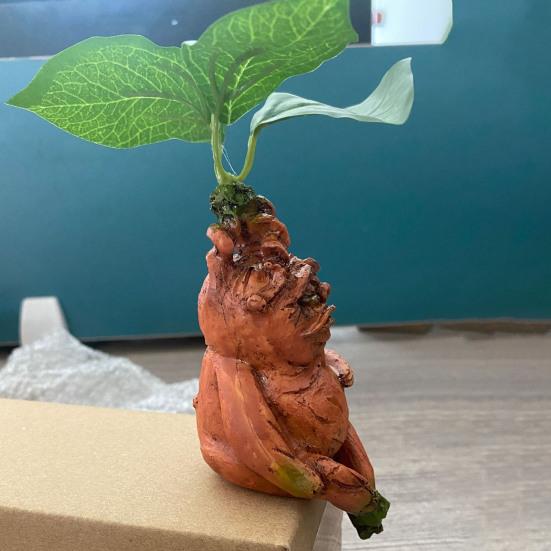 Мандрагора Статуя Смоляное Украшение Яркое Выражение Статуя Смоляная Украшение Домашнего Сада Смешной