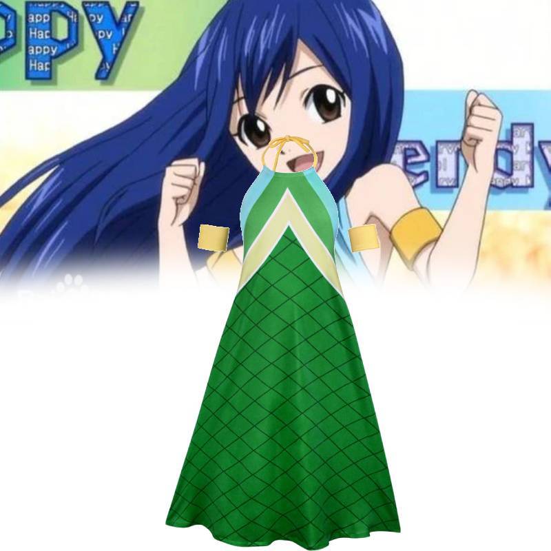 Костюм для косплея Венди Марвелл из Fairy Tail для аниме-ролевых игр, из спандекса, для женщин