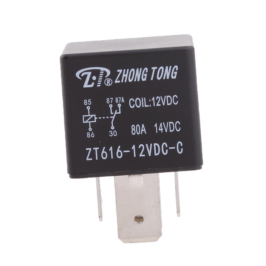 12V 80A 5-Pin SPDT  Automotive Change Over Relay Sealed Construction