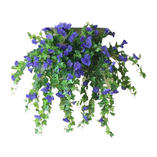 Artificial Morning Glory Flower Realistic Home Office Table Centerpiece Wedding Dropping Faux Petunia Flower Hanging Fake Floral Arrangement
