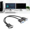 ALLOYSEED 1 Male VGA To 2 Female VGA Splitter Cable 2 Way VGA  Monitor Dual Video Graphic LCD Y Splitter Cable