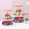 Children'S Play House Kitchen Toys Lights Mini Candy Trolley Girls Ice Cream Ice Cream Shop Supermarket Set