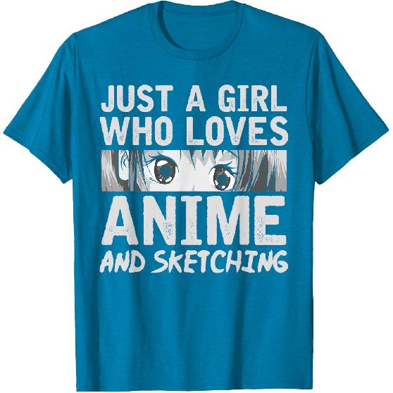 Japanese Manga Drawing Otaku Gift Anime Girl T-Shirt