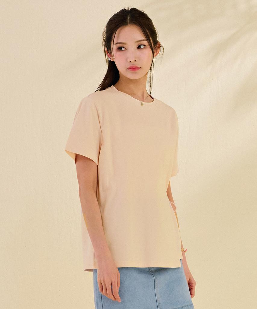 CHASECULT Women'S String Detail Short Sleeve T-Shirt-Dbrg5886D0Z