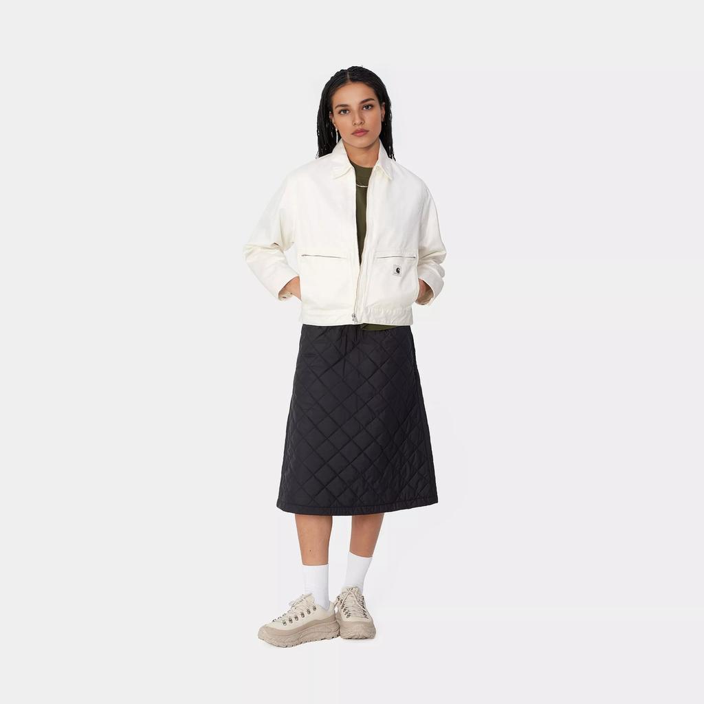 Carhartt WIP Куртка Fw24 W Norris Квадратная бирка Карман на груди Регулируемые манжеты и подол Опущенные плечи Свободная куртка Женская куртка Восково-белая I033568-D6-02