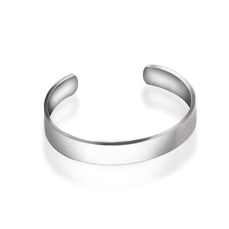 New Style Stainless Steel Bracelet Fashion Ladies 10mm Inspirational Cuff Bracelet Custom Jewelry