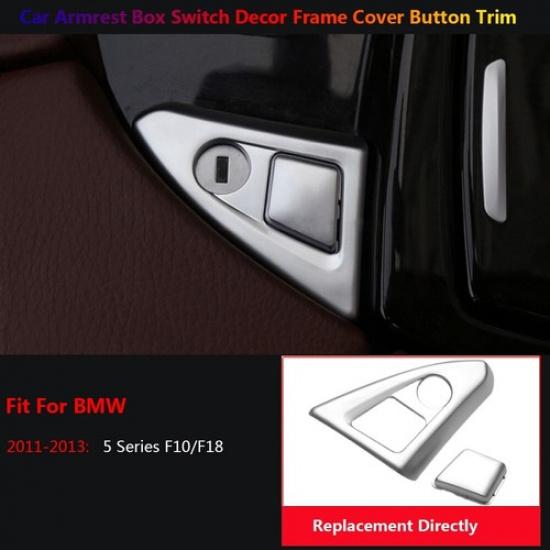 2Pcs For BMW 5 Series F10 F11 Auto Car Interior Console Armrest Box Cover Trims