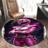 Pink Ranger Chair Mat  Round Carpet for Home Decor, Office Flooring, Gift Idea for Living Room, Bedroom, s0388b