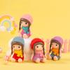 Micro Landscape Decoration Cute Cartoon Doll Girl Four-color Hat Birthday Gift Small Ornaments