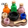Toddler Potion Making Accessories Magic Sensory Play Set, 3D Printed Pretend Kit DIY Mixing Station with Bottles, Bowl, Spoon, Cups for Play,