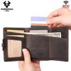 Men Leather Coin Purse 100% Cowhide Card & ID Holders With Airtag Pocket