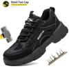 Light Work Shoes Steel Toe Boots for Men Low Top Work Sneakers Comfortable Safety Shoes for Construction and Exploitation Site