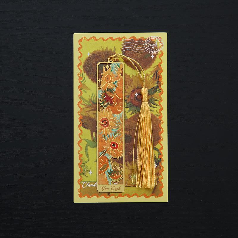 1 шт., металлическая закладка в стиле ретро с цветочным рисунком, полая бронзовая закладка с кисточкой для книжного клуба, писатели, любители книг, студенты