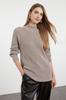 Women's Elegance Style Sweater Mink More Sustainable Wide Fit Knitwear Sweater