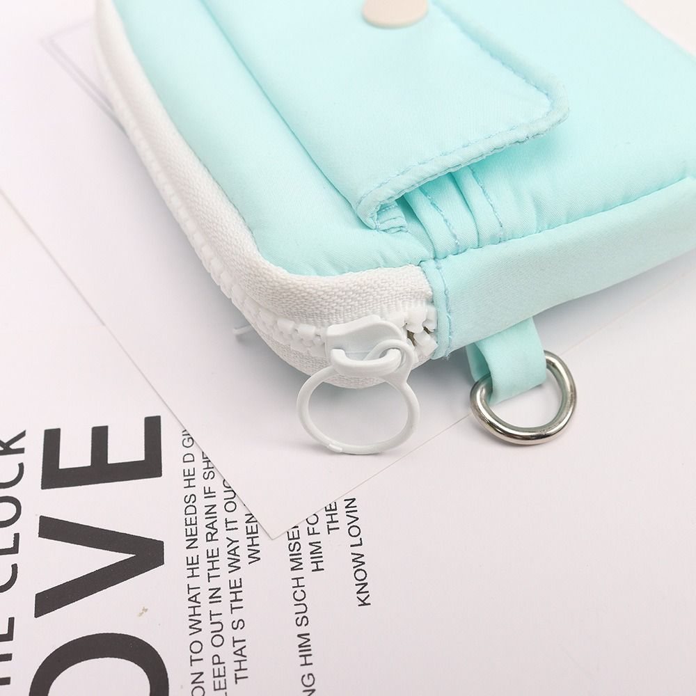 Сумка-кошелек на молнии для наушников Многофункциональная мини-сумка для хранения Простой нейлоновый кошелек для мелочи Путешествия