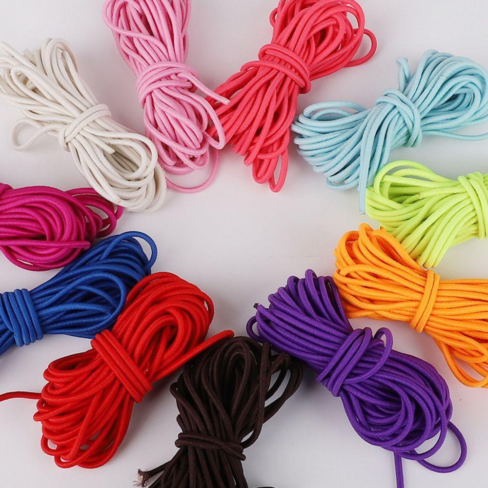 3mm 10m Accessory DIY Line Fabric Apparel Round Rubber Colorful Elastic Band Sewing Rope