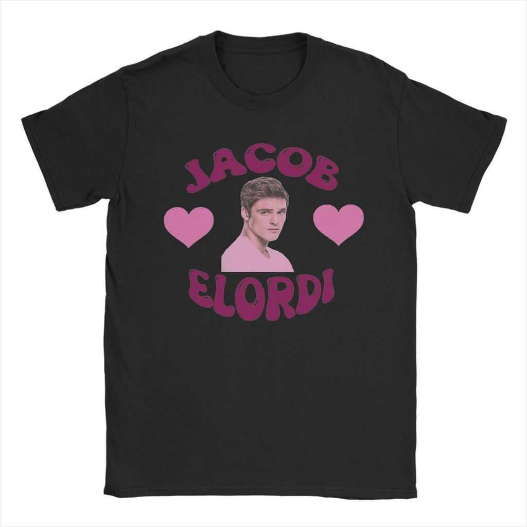 Jacob Elordi Actor T Shirts for Unisex 100 Cotton Funny TShirt Round Collar Tee Shirt Short Sleeve Clothes Plus Size