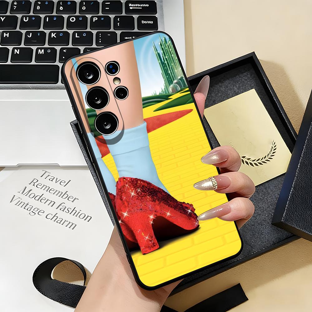Чехол для телефона W-Wizard Of O-OZ для Samsung S26 S25 S24 FE S23 S22 S21 Plus S20 Ultra Note20Ultra Черный Мягкий