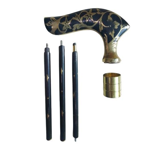 93.98 Cm Walking Stick Cane with Brass Handle Perfect Gift for Grandpa and Grandma