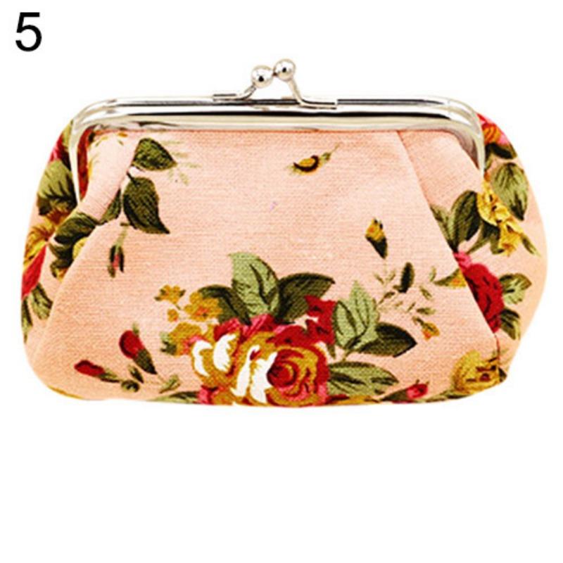 Новые женские кошельки для монет с цветочным принтом, холст, кошелек, держатель для карт, портмоне, клатч, сумка для красоты