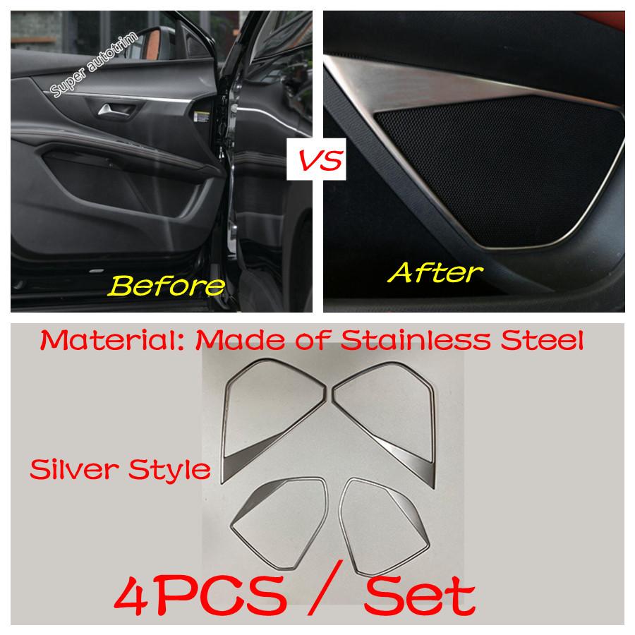Seat Adjust Panel / Head Lamp Light / Glove Box Sequin / Window Lift Cover Trim Accessories For Peugeot 3008 5008 GT 2017 -