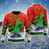 Funny Tree Rex Christmas Ugly Sweatshirts New Fashion Cartoon Dinosaur Graphic Sweater For Women Clothes Xmas Boys Gift Tops GYM