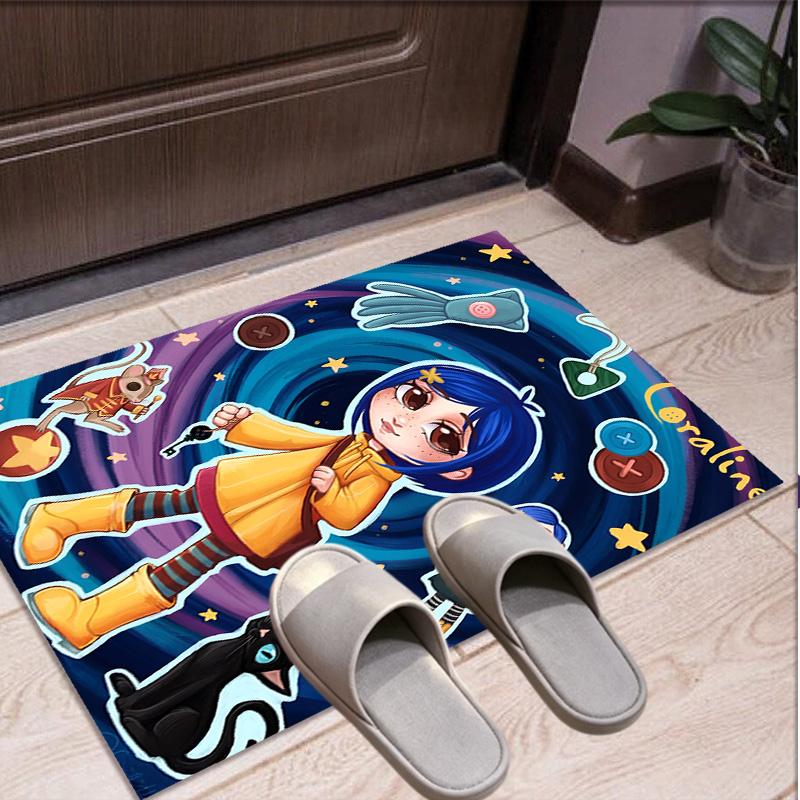 Coraline Pattern Rug, Indoor/Outdoor Mat, for Picnic, Gameroom, Bedroom, Office, Living Room, Home Decor Carpet, Birthday Gift