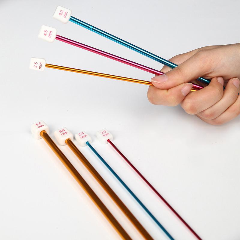 1 шт., иглы для свитера, разноцветные тунисские афганские крючки, длинные алюминиевые ткацкие инструменты, 2,5–8 мм