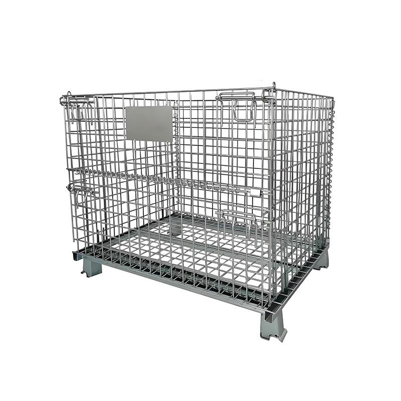 Metal Mesh Folding Storage Cage for Warehouses and Workshops