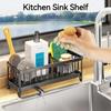 Полка для кухонной мойки, самоосушающийся держатель для губки, полка для слива из нержавеющей стали, держатель для губки для мыла, кухонное хранение