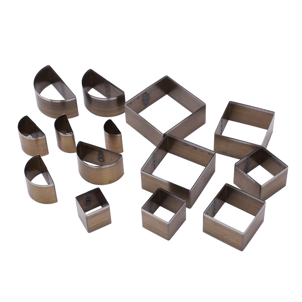 14 шт. Форма для резки кожи 2 формы Изысканный штамп из высокоуглеродистой стали для кожи DIY ручная работа кожа