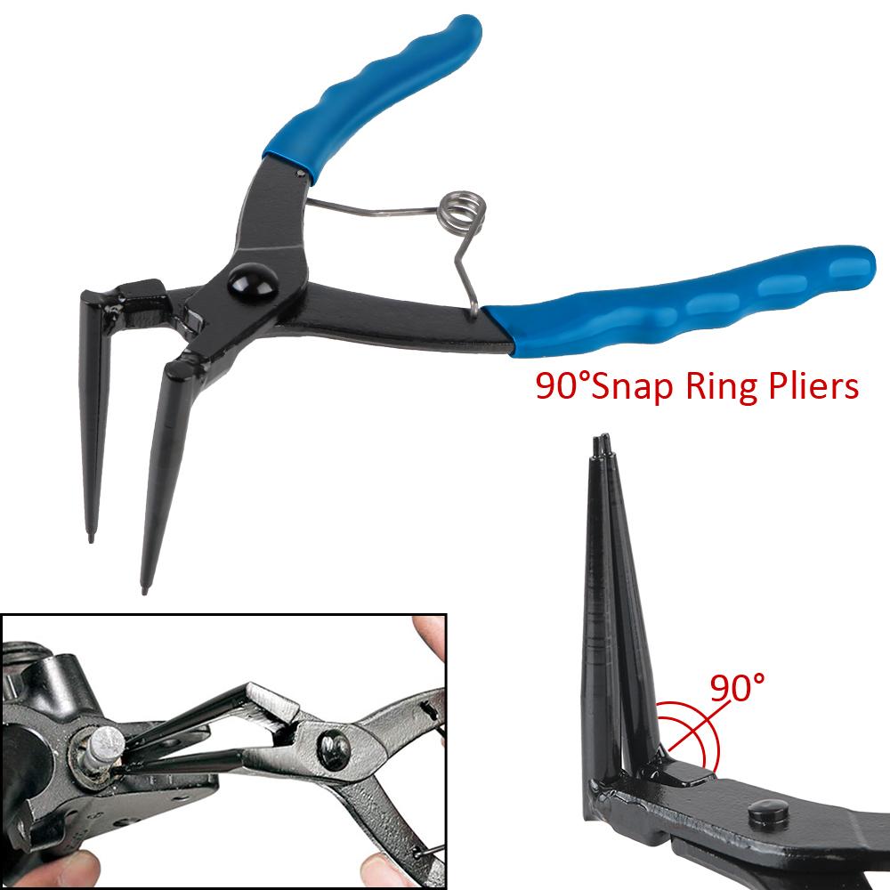 Long Nose 90° Bent Snap-Ring Pliers Heavy-duty Cylinder Internal Ring Remover 90 Degrees Bending Pliers Internal Ring Remover Retaining Circlip Pliers