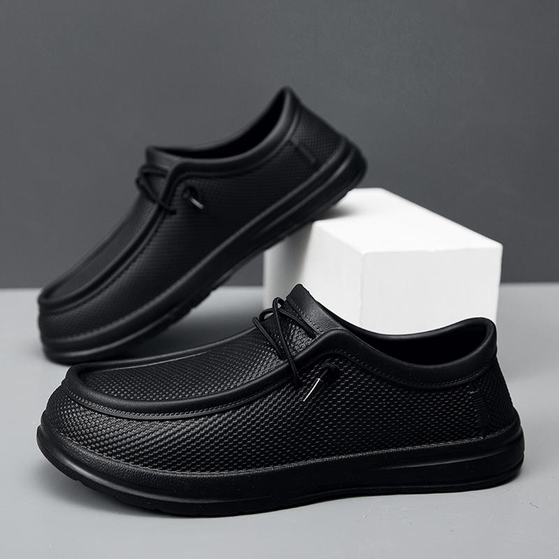 Fashion Waterproof Non-Slip Chef Shoes For Men Oil-Resistant Lightweight Soft Sole Work Shoes Cross-Border Plus Size Fashionable Nursing