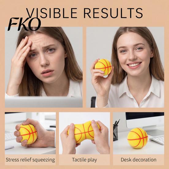 Durable Squeeze Ball Soccer Basketball Stress Ball, TPR Fidget Toy for Adults Kids, Soft Decompression Anxiety Relief, Party Birthday Gift Reduction