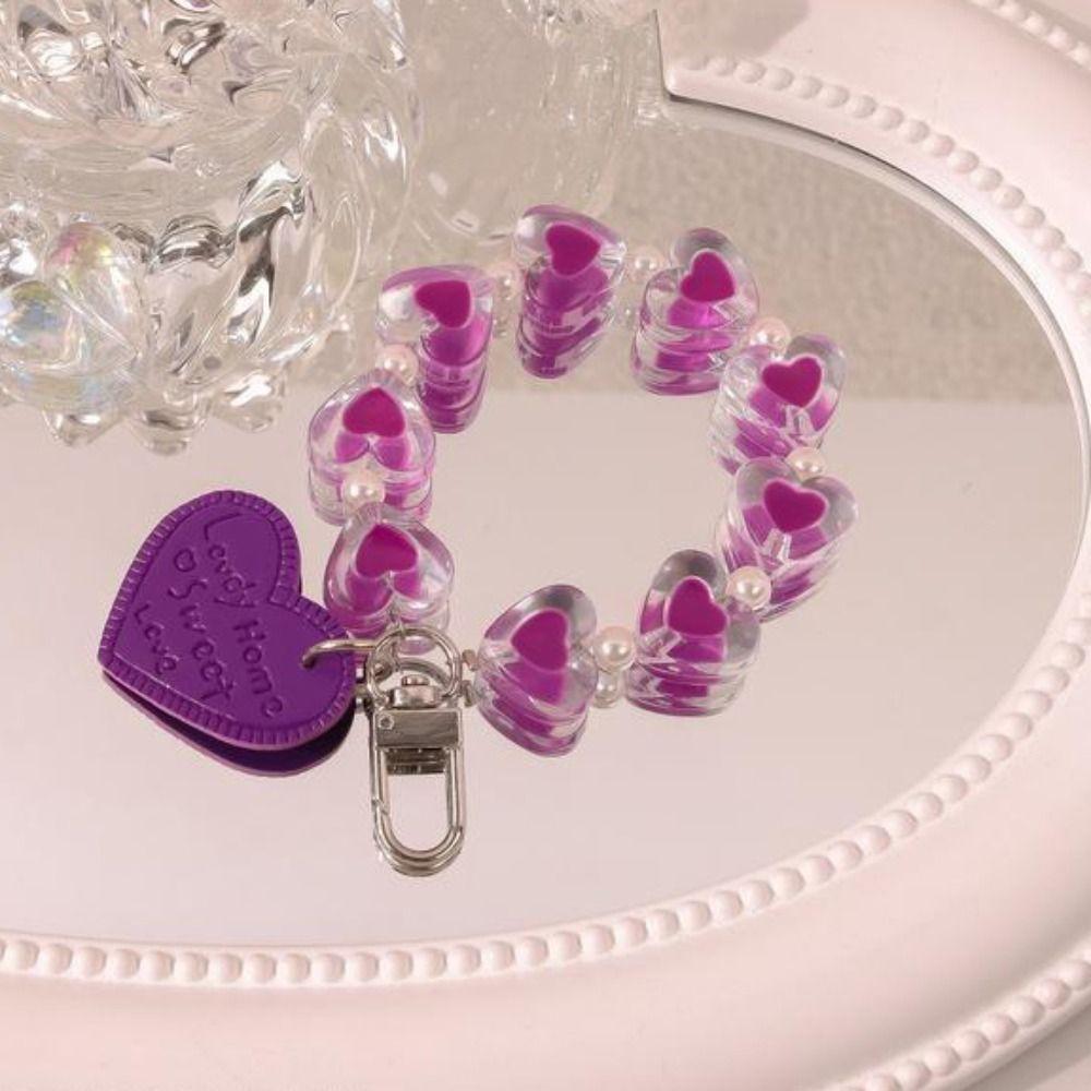 Брелок для мобильного телефона из бусин «Любовь», Защитный от падения браслет против потери телефона, Цепочка для телефона из бусин, Подвеска для телефона