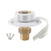 RV City Water Inlet with Brass Check Valve For Camper (White)
