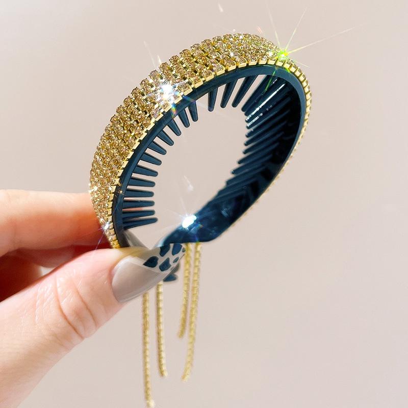 Роскошные сверкающие стразы, трендовая женская заколка для волос, пластиковый держатель для хвоста, головные уборы, женские аксессуары для волос