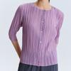 Pleats Me Irregular Pleated Button Cardigan Epcdm126001