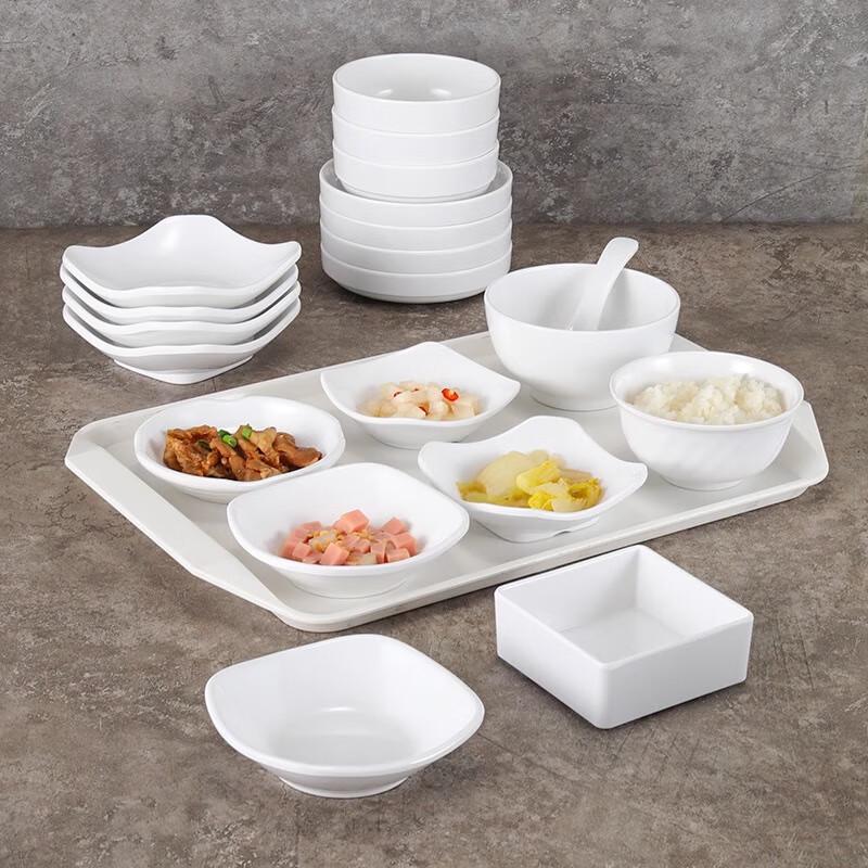 Commercial Melamine School Cafeteria Meal Tray Set