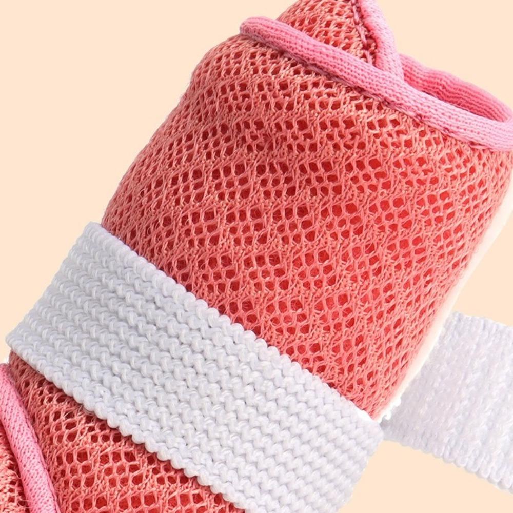 4pcs/set Anti-Slip Dog Boots Wear-resistant Rubber Sole Dog Boots Durable Puppy Mesh Shoes Running