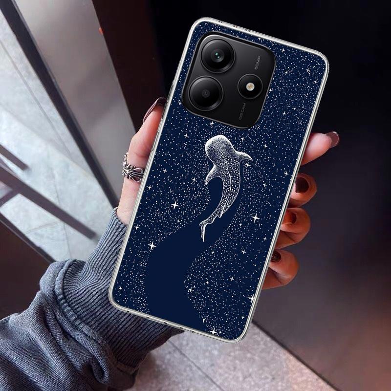 Ocean Whale Shark Phone Case For Xiaomi Redmi Note 10 11 12 13 14 15 Pro Plus 11S 12S 14S 11T 11E 10S Soft TPU Back Cover Redmi