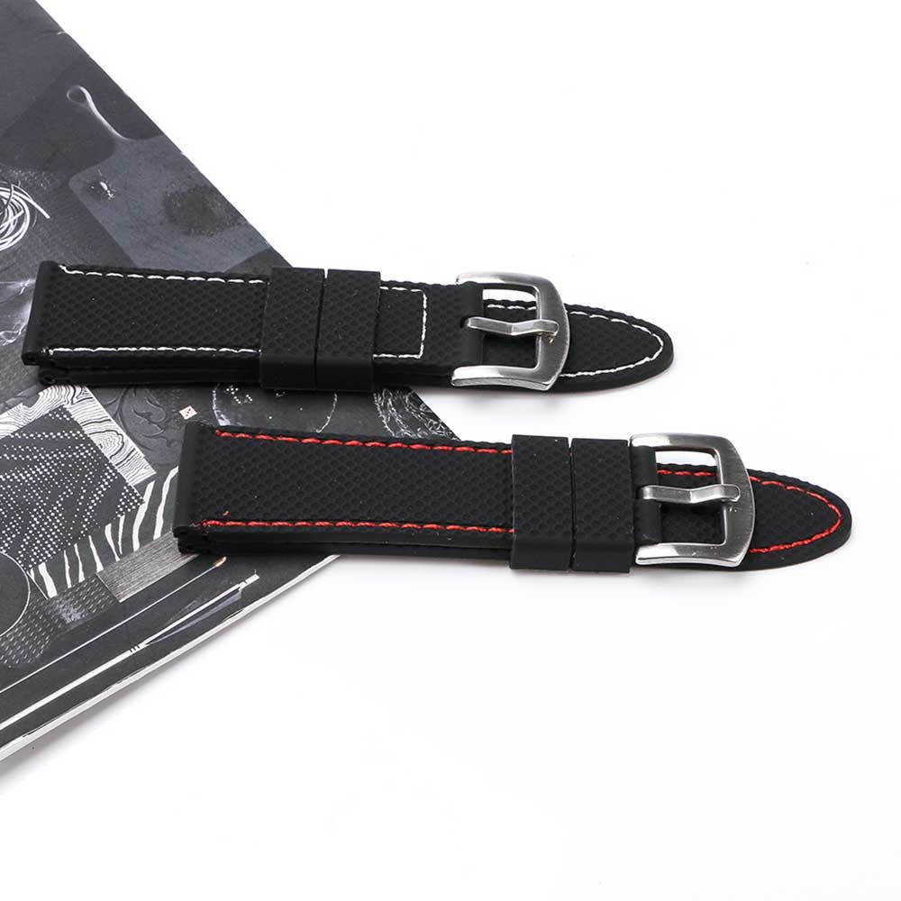 Мужской спортивный ремешок для часов 18 мм из резинового силикона с сетчатым узором, ремешки, аксессуары для часов