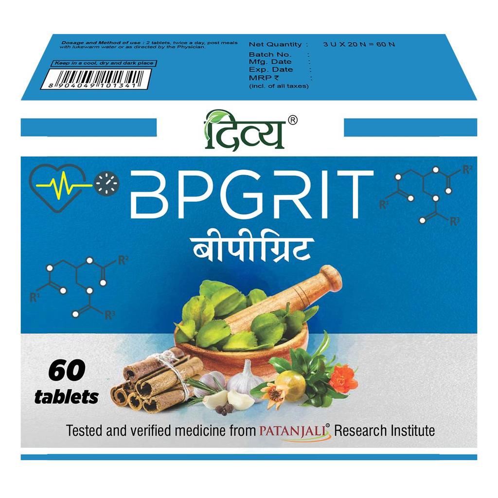 Patanjali Дивья Бпгрит (60 таблеток), Bpgrit